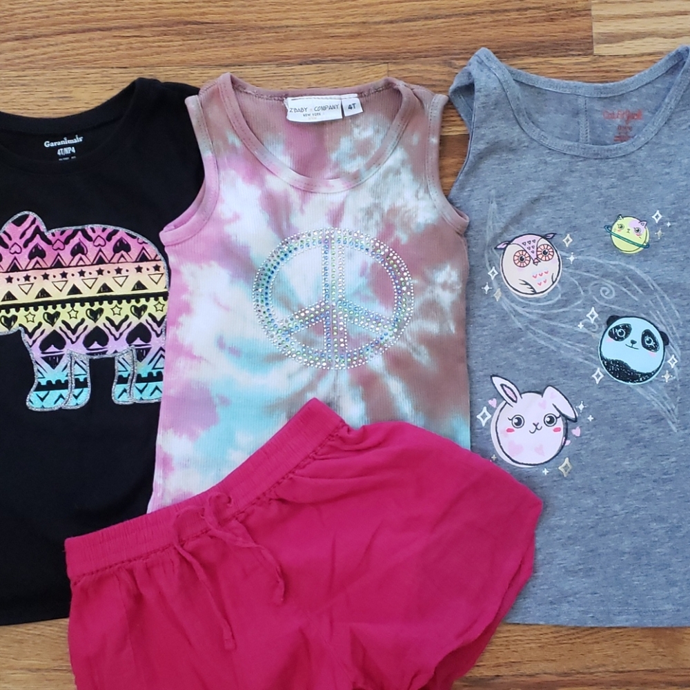 4 Piece Girl's Size 4 Summer Outfits